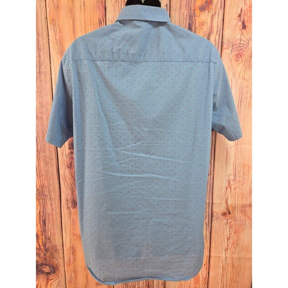 Travis Mathew Mens Blue Short Sleeve Button-Up Shirt Large - Picture 2 of 7